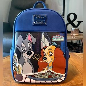 LOUNGEFLY Disney Lady and the Tramp Spaghetti Mini Backpack - BRAND NEW